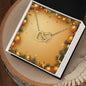 Christmas Background 032 - 18K Yellow Gold Finish Interlocking Hearts Necklace