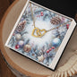 Christmas Background 080 - 18K Yellow Gold Finish Interlocking Hearts Necklace