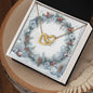 Christmas Background 082 - 18K Yellow Gold Finish Interlocking Hearts Necklace