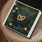 Christmas Background 103 - 18K Yellow Gold Finish Interlocking Hearts Necklace