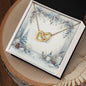 Christmas Background 084 - 18K Yellow Gold Finish Interlocking Hearts Necklace