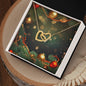 Christmas Background 119 - 18K Yellow Gold Finish Interlocking Hearts Necklace