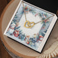 Christmas Background 093 - 18K Yellow Gold Finish Interlocking Hearts Necklace