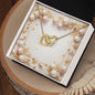 Christmas Background 022 - 18K Yellow Gold Finish Interlocking Hearts Necklace