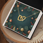 Christmas Background 128 - 18K Yellow Gold Finish Interlocking Hearts Necklace
