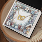 Christmas Background 074 - 18K Yellow Gold Finish Interlocking Hearts Necklace