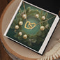 Christmas Background 104 - 18K Yellow Gold Finish Interlocking Hearts Necklace