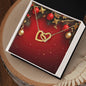 Christmas Background 064 - 18K Yellow Gold Finish Interlocking Hearts Necklace