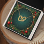 Christmas Background 069 - 18K Yellow Gold Finish Interlocking Hearts Necklace