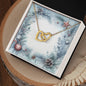 Christmas Background 073 - 18K Yellow Gold Finish Interlocking Hearts Necklace