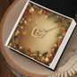 Christmas Background 030 - 18K Yellow Gold Finish Interlocking Hearts Necklace