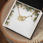 Christmas Background 004 - 18K Yellow Gold Finish Interlocking Hearts Necklace