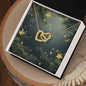 Christmas Background 114 - 18K Yellow Gold Finish Interlocking Hearts Necklace