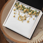 Christmas Background 043 - 18K Yellow Gold Finish Interlocking Hearts Necklace
