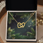Christmas Background 112 - 18K Yellow Gold Finish Interlocking Hearts Necklace