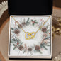 Christmas Background 091 - 18K Yellow Gold Finish Interlocking Hearts Necklace