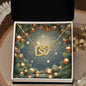 Christmas Background 109 - 18K Yellow Gold Finish Interlocking Hearts Necklace