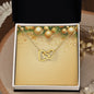 Christmas Background 050 - 18K Yellow Gold Finish Interlocking Hearts Necklace