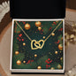 Christmas Background 118 - 18K Yellow Gold Finish Interlocking Hearts Necklace