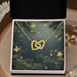 Christmas Background 114 - 18K Yellow Gold Finish Interlocking Hearts Necklace
