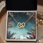 Christmas Background 124 - 18K Yellow Gold Finish Interlocking Hearts Necklace