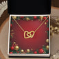 Christmas Background 033 - 18K Yellow Gold Finish Interlocking Hearts Necklace