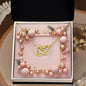 Christmas Background 038 - 18K Yellow Gold Finish Interlocking Hearts Necklace