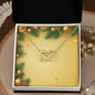 Christmas Background 009 - 18K Yellow Gold Finish Interlocking Hearts Necklace