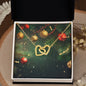 Christmas Background 120 - 18K Yellow Gold Finish Interlocking Hearts Necklace