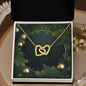 Christmas Background 103 - 18K Yellow Gold Finish Interlocking Hearts Necklace