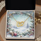 Christmas Background 086 - 18K Yellow Gold Finish Interlocking Hearts Necklace