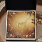 Christmas Background 062 - 18K Yellow Gold Finish Interlocking Hearts Necklace