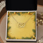 Christmas Background 056 - 18K Yellow Gold Finish Interlocking Hearts Necklace