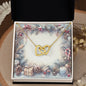Christmas Background 072 - 18K Yellow Gold Finish Interlocking Hearts Necklace