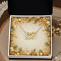 Christmas Background 051 - 18K Yellow Gold Finish Interlocking Hearts Necklace