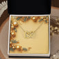 Christmas Background 059 - 18K Yellow Gold Finish Interlocking Hearts Necklace