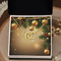 Christmas Background 018 - 18K Yellow Gold Finish Interlocking Hearts Necklace