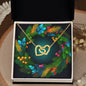 Christmas Background 122 - 18K Yellow Gold Finish Interlocking Hearts Necklace