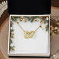 Christmas Background 004 - 18K Yellow Gold Finish Interlocking Hearts Necklace