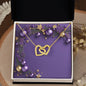 Christmas Background 021 - 18K Yellow Gold Finish Interlocking Hearts Necklace