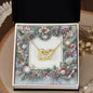 Christmas Background 077 - 18K Yellow Gold Finish Interlocking Hearts Necklace