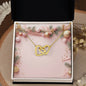 Christmas Background 025 - 18K Yellow Gold Finish Interlocking Hearts Necklace