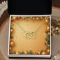 Christmas Background 032 - 18K Yellow Gold Finish Interlocking Hearts Necklace