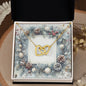Christmas Background 081 - 18K Yellow Gold Finish Interlocking Hearts Necklace