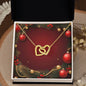 Christmas Background 036 - 18K Yellow Gold Finish Interlocking Hearts Necklace