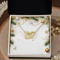 Christmas Background 048 - 18K Yellow Gold Finish Interlocking Hearts Necklace