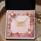 Christmas Background 002 - 18K Yellow Gold Finish Interlocking Hearts Necklace