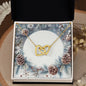 Christmas Background 085 - 18K Yellow Gold Finish Interlocking Hearts Necklace