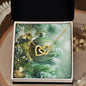 Christmas Background 130 - 18K Yellow Gold Finish Interlocking Hearts Necklace
