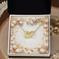Christmas Background 022 - 18K Yellow Gold Finish Interlocking Hearts Necklace